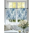 thumbnail image 4 of Blue Botanical Art Sheer Curtains for Living Room Bedroom Modern Pastoral Watercolor Leaf Sheer Curtains 45 Inch Long 2 Panels Set Light Filtering Curtain Window Treatments Drapes for Dining Room, 4 of 6