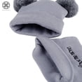 thumbnail image 2 of Luxtrada Newborn Kids Baby Boy Girl Pom Hat Winter Warm Knit Bobble Beanie Cap Scarf Set (Gray), 2 of 7
