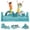 Cyan, variant on 16PCS Modular Kids Play Couch Versatile Toddler Sofa Bed with Washable Covers Convertible Foam Sofa for Playroom Bedroom Creative Fort Building Set for Boys & Girls