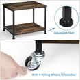 thumbnail image 3 of BTY Printer Organizer Small Fax Table with Storage Shelf and Casters, Black, 3 of 3