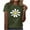Army Green, variant on Sunflower Graphic Top for Women Cute Printed T-shirt Casual Short Sleeve Round Neck Loose Fit Blouse