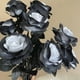 thumbnail image 1 of Decoraciones de Halloween, rosa gótica oscura, flor artificial, anillo interior blanco, decoración de Halloween roja, flor artificial, flor de seda, flor artificial, rosa artificial de poliéster, 1 of 6