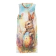 thumbnail image 3 of Cute Easter bunny Butterfly Spring Summer Dresses for Women Fashion T-shirt Dress Casual Sleeveless Loose Sundress with Pockets, 3 of 5