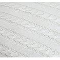 thumbnail image 4 of Tech Cotton Removable Knitted Decorative Pillow Case Cushion Cover Cable Knitting Patterns Square Warm Throw Pillow Covers, 17.5 By 17.5 Inch, White, Cover Only, 4 of 7