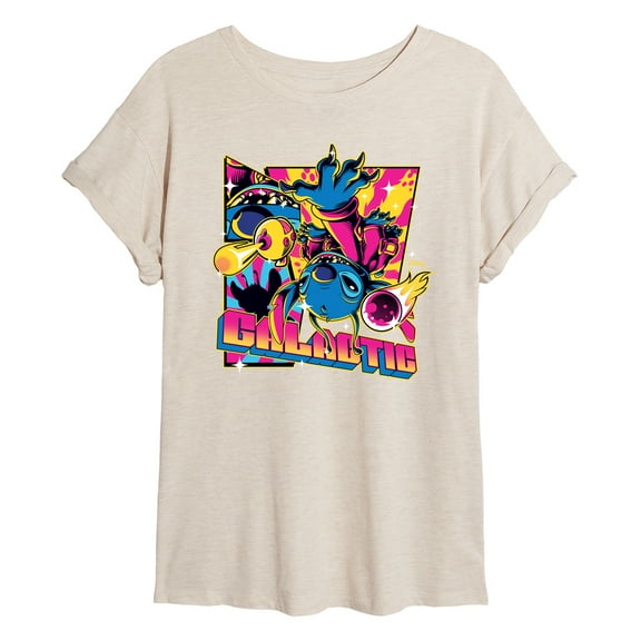 Disney - Lilo & Stitch - Stitch Flipped Comic Page - Women's Oversized T-Shirt