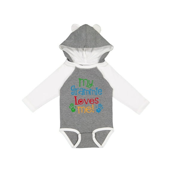 Inktastic My Grammie Loves Me Boys or Girls Long Sleeve Baby Bodysuit