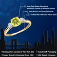 thumbnail image 2 of Gem Stone King 10K Yellow Gold Canary Mystic Topaz and White Zirconia 3-Stone Ring for Women | 1.22 Cttw | Round 6MM | Gemstone November Birthstone | Size 9, 2 of 6