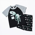 thumbnail image 2 of KPOPLK Toddler Baby Boy Clothes for 2t 3t Boys Cute Summer Short Sleeve T-Shirt Tops Shorts Clothes Sets Baby Boy Outfits(3-4 Years,Black), 2 of 9