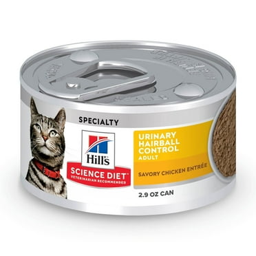 Hill's Science Diet Urinary & Hairball Control Savory Chicken Wet Cat Food, 2.9oz Can 24pk