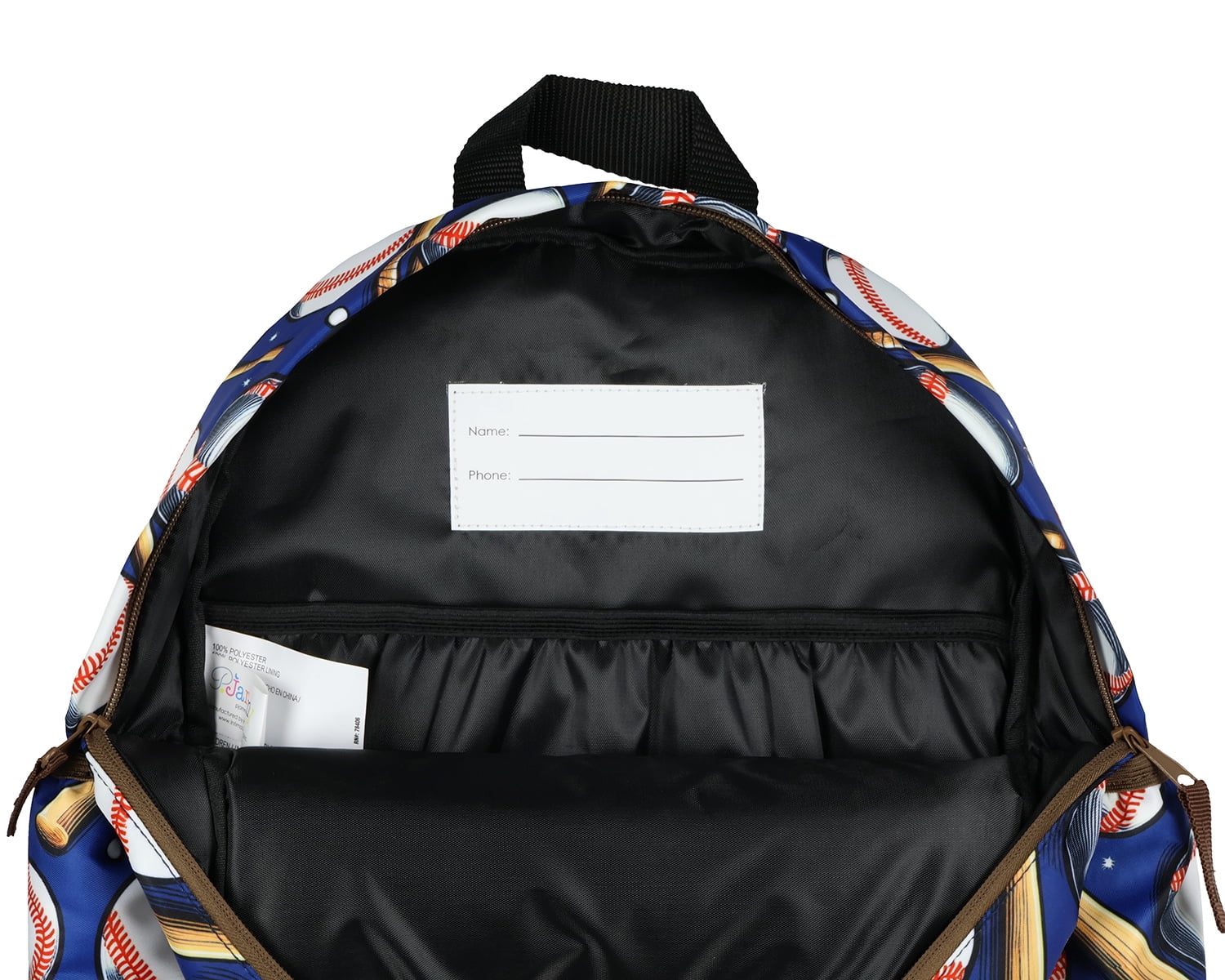 Batter Up! 16" Backpack Baseballs and Bats Travel School Book Bag for Daily Use