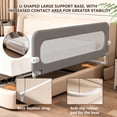 thumbnail image 5 of Baby Bed Rail Guard for Toddlers -47" Toddler Bed Rails for Twin, Full, Queen, King Bunk Size Bed Swing Down Bedrail Extral Tall Chil, 5 of 6