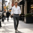 thumbnail image 3 of HBDesign Men's Lightweight Striped Summer Pants Quick Dry Breathable Slim Fit, 3 of 6