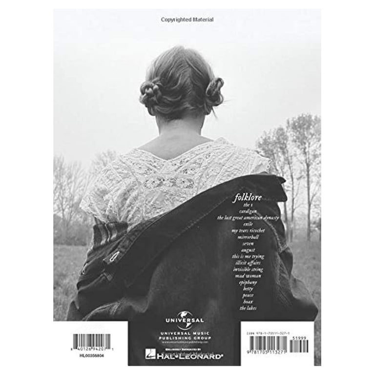 Taylor Swift - Folklore: Piano, Vocal, Guitar Music Songbook