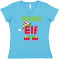 thumbnail image 3 of Inktastic Christmas Mama Elf Women's V-Neck T-Shirt, 3 of 5