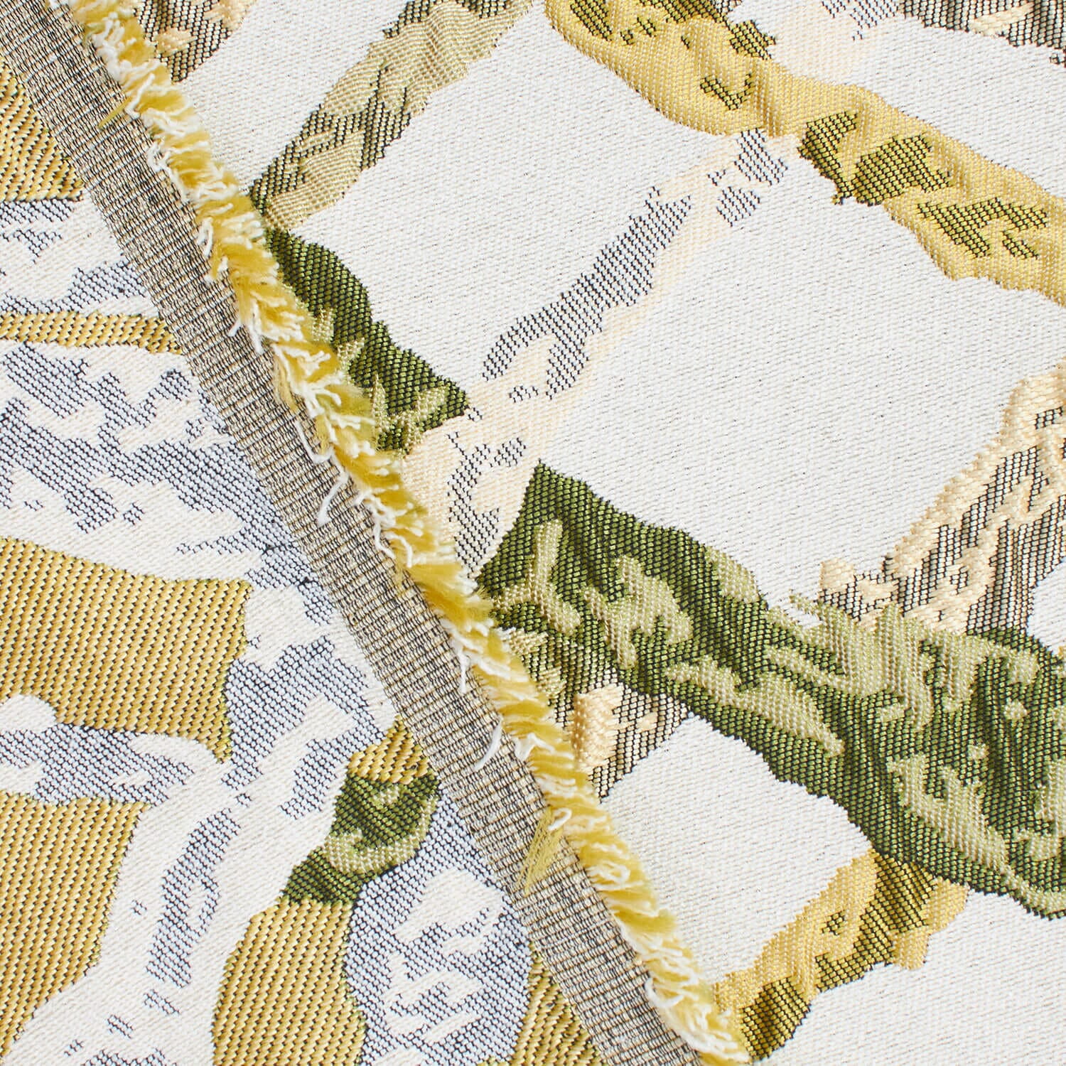 Abstract Geometric Vine Extra Wide Heavyweight Polyester Upholstery Jacquard Fabric By The Yard - For Sewing Curtains, Home Décor, Table Covers, & More - Spring (5 Yards)
