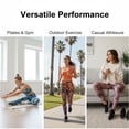 thumbnail image 6 of COUVER Women's High Rise Printed Workout Activewear Leggings Rose Gold Wild Palm Large, 6 of 6