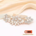 thumbnail image 2 of Rose Gold Wedding Hair Comb With Pearls and Crystals Wedding Hair Accessories Bridal Headpiece Or For Parties (Gold), 2 of 4