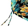 thumbnail image 6 of Jordan Manufacturing 72" x 22" Beachcrest Caviar Black Floral Rectangular Outdoor Chaise Lounge Cushion with Ties and Hanger Loop, 6 of 12