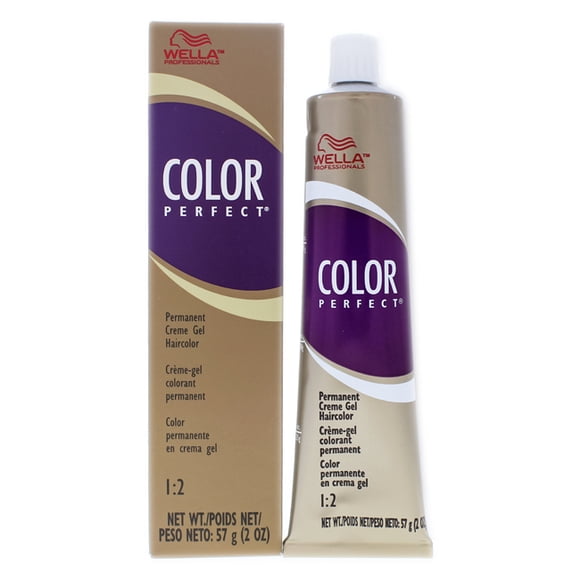 Color Perfect Permanent Creme Gel Haircolor - 4A Medium Ash Brown by Wella for Women - 2 oz Hair
