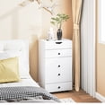 thumbnail image 2 of Gymax Vanity Table Set Adjustable Flip-up LED Mirror Large Storage Movable Casters, 2 of 10