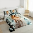 thumbnail image 3 of Feelyou Dreamy Western Angel Queen Comforter Set, Festival Christmas Bedding Sets, Teens Boys Girls Kids Reversible Bedding Comforter Set, Luxury Bedroom Decor, 3 Pieces, 3 of 8