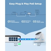 Reolink 4K PoE 8-Channel NVR System, 4 Wired Turret Cameras, 2TB HDD, Smart Detection, RLK8-800D4