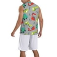 thumbnail image 2 of Naloa Cute Dinosaur Basketball Jersey Reversible Men's Mesh Athletic Sports Shirts Training Practice S-4XL4X-Large, 2 of 6