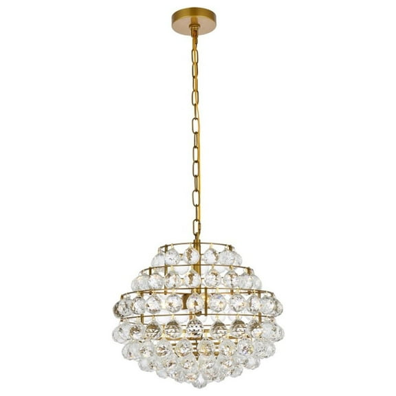 Savannah 16 inch pendant in brass