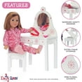 thumbnail image 2 of Emily Rose 18-inch Doll Bedroom Vanity with Chair - Floral Collection Compatible with American Girl Dolls, 2 of 8