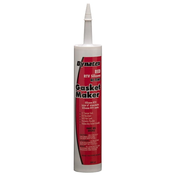 Dynatex 49292 Red Hi-Temp RTV Silicone Gasket Maker - L/V 300ml