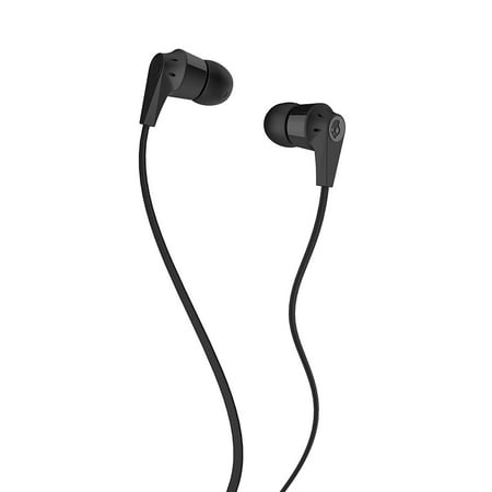 Skullcandy Ink'd 2.0 Noise-Isolating Earbuds In-Ear Earbud Headphones with In-Line Microphone & Remote, Tangle-Reducing Flat Cable, Powerful Bass & Precision Highs, Black (New Open
