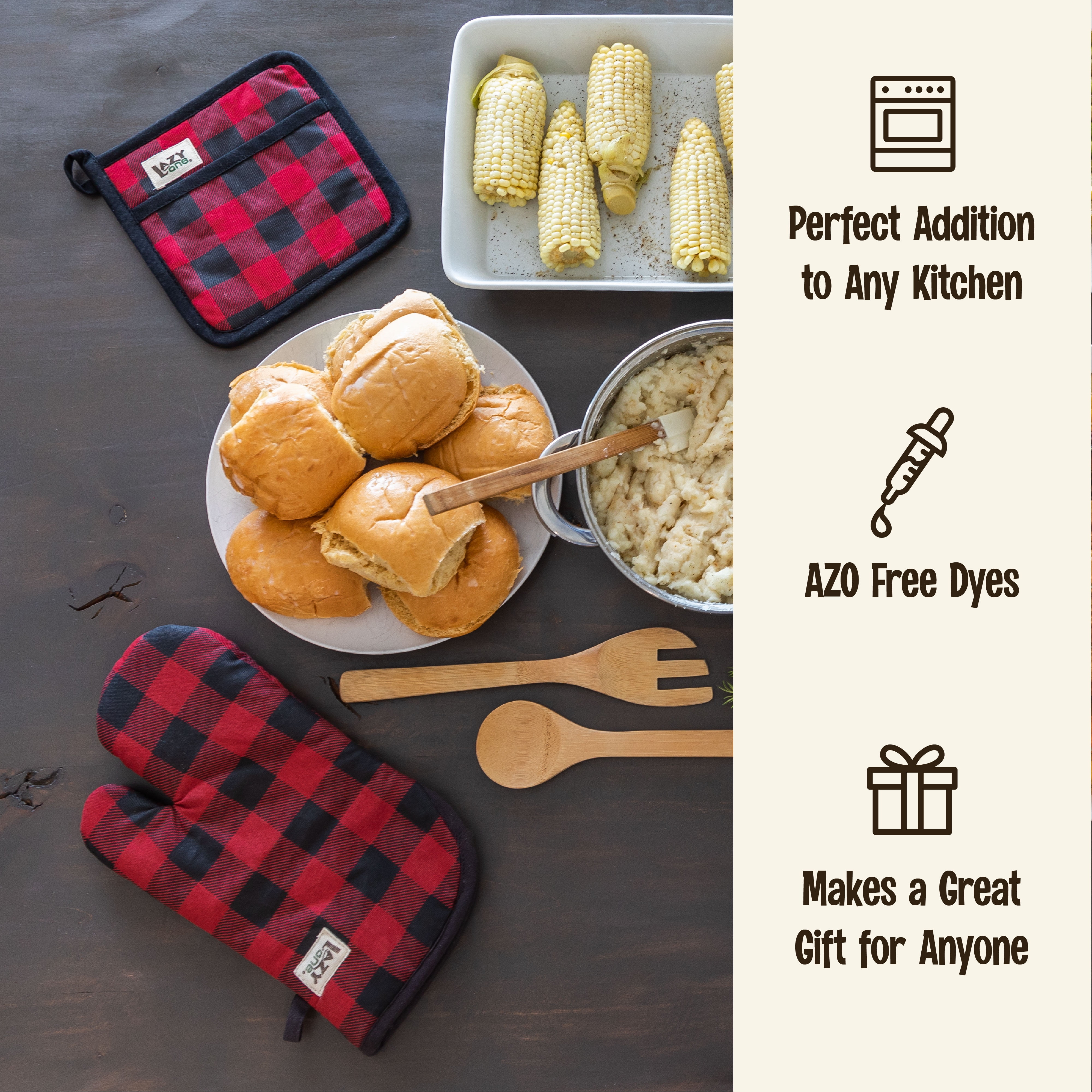 LazyOne Funny Oven Mitt and Pot Holder Set, Cute Kitchen Accessories for  Home, Set of 1 Matching Hot Pad and 1 Oven Glove