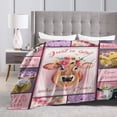 thumbnail image 6 of SPXUBZ Cartoon Watercolor Cow Print Flannel Blanket Fall Throw Blanket for Kids Adults 50"x40" , 1lb, 6 of 7