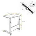 thumbnail image 2 of Duramex (TM) Adjustable Rolling Mobile Table 31.4" Portable Laptop Computer Stand Desk Cart Tray, Black, 2 of 6
