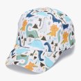 thumbnail image 6 of KPOPLK Kids Baseball Cap Adjustable Dinosaur Print Sun Hat Summer Toddler Boy Snapback Cap Sport Cap(2-6 Years,Light Yellow), 6 of 7