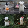thumbnail image 2 of 1PC Christmas Halloween Mouse With A Pumpkin Handmade DIY Wool Felt Mouse, 2 of 4