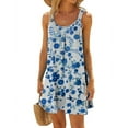 thumbnail image 1 of Vestidos Casuales Para Mujer 派对 Vestido Informal de Playa Con Tirantes Al Hombro y Plisado Sin Mangas Con Estampado de Flores A La Moda de Verano Para Mujer, 1 of 4