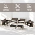 thumbnail image 3 of Ilios Innova | Juego de Muebles de Jardín de Mimbre para 8 Personas, Diseño Ergonómico con Almacenaje, Espacio Amplio, Fácil Montaje y Estable, Ideal para Patio y Jardín, 3 of 9