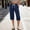 Navy plus size capri pants elastic waist a1, variant on Cagogo Women's Plus Size Capri Pants Elastic Waist with Pockets Casual Loose Wide Leg Cropped Summer Lounge Trousers Sporty Beach Drawstring Work Clothes, Purple XL
