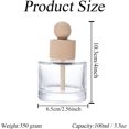 thumbnail image 2 of 100ml/3.3oz Clear Empty Glass Diffuser Bottle with Wooden Cap Aromatherapy Storage Container Essential Oils Reed Diffuser Jars Fragrance Accessories Use for DIY Home Decor, 2 of 5