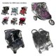 thumbnail image 2 of Universal Rain Cover Clear PVC Dustproof Windproof for Double Twin Pram Stroller, 2 of 5