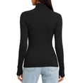 thumbnail image 4 of fatyb Womens Turtleneck Tops Long Sleeve Thermal Base Layer Tee Soft Warm Undershirts with Thumb Holes, 4 of 7
