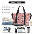 thumbnail image 4 of Travel Duffle Bag Rose Flowers Pink Travel Tote Bags Carry on Luggage Waterproof Weekender Bags with Top Handle Adjustable Shoulde Strap for Travel Gym, 4 of 5