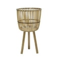 thumbnail image 6 of Sagebrook Home Wicker Modern Boho Bamboo Planter Set, 6 of 8