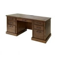 thumbnail image 2 of Rustic Desk Office Writing Table Wood Credenza Fully Assembled Brown, 2 of 11