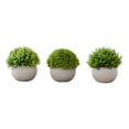 thumbnail image 2 of Artificial Plant, 5" Tall, Grass, Indoor, Faux, Fake, Table, Greenery, Potted, Set Of 3, Decorative, Green Plants, Grey Pots, 2 of 4