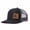 Black-gray mesh, variant on Hi.Letter leather patch pattern, suitable for travel and fashion, outdoor mesh hat, men's breathable adjustable baseball cap