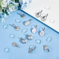 thumbnail image 2 of 30 Sets 3 Styles Leverback Earring Jewelry Kits DIY Cabochon Earring Making Stainless Steel LeverBack Earring Base Round Earring Blanks with 14mm Cabochons for DIY DIY Jewelry Making, 2 of 6