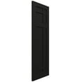thumbnail image 2 of Ekena Millwork 12"W x 35"H True Fit PVC San Juan Capistrano Mission Style Fixed Mount Shutters, Black (Per Pair - Hardware Not Included), 2 of 9
