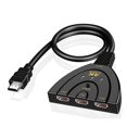 thumbnail image 2 of HDMI Switch 3 in 1 Out, 4K@60Hz HDMI Switcher with 2.6FT HDMI Cable,3 in, 1 out-4K, 2 of 9